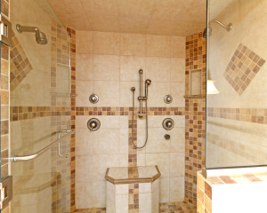 Double walk-in shower